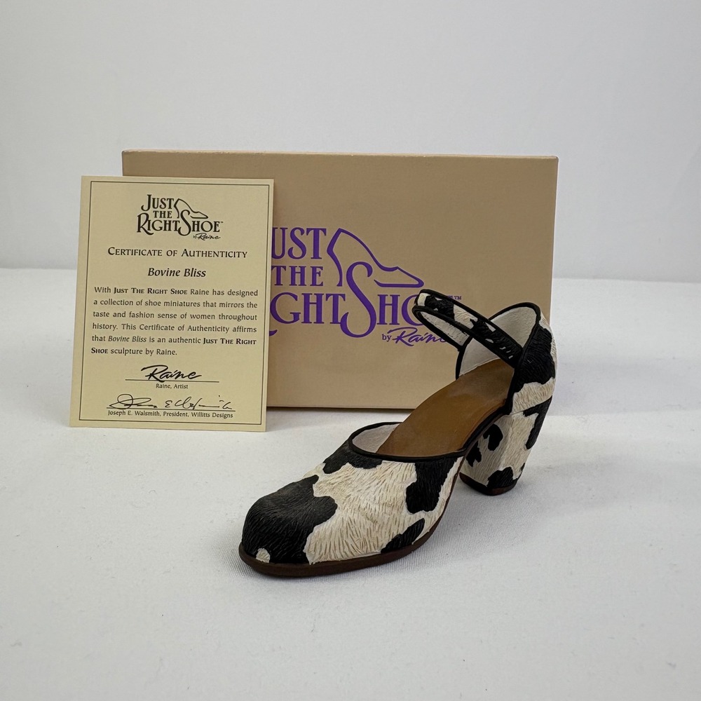 Vintage Just‎ The Right Shoe By Raine Bovine Bliss 25036 1999 COA